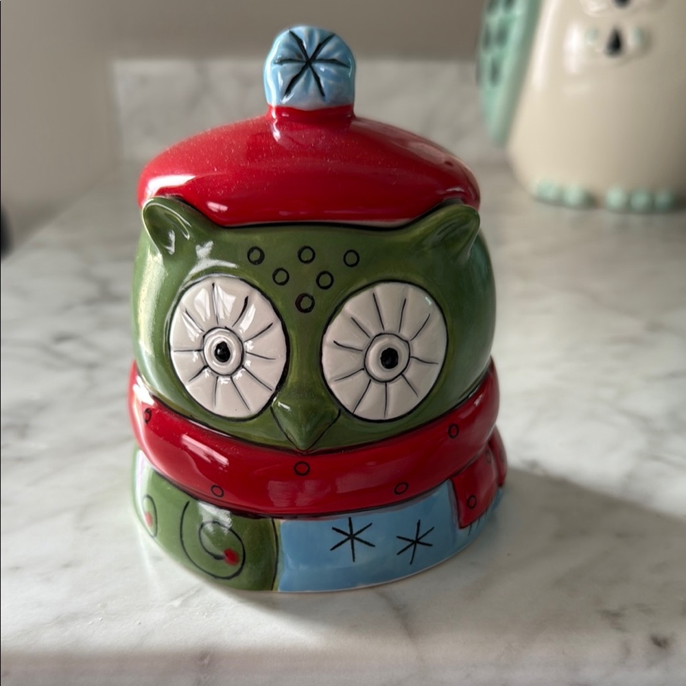 Colorful Owl Ceramic SugarJar